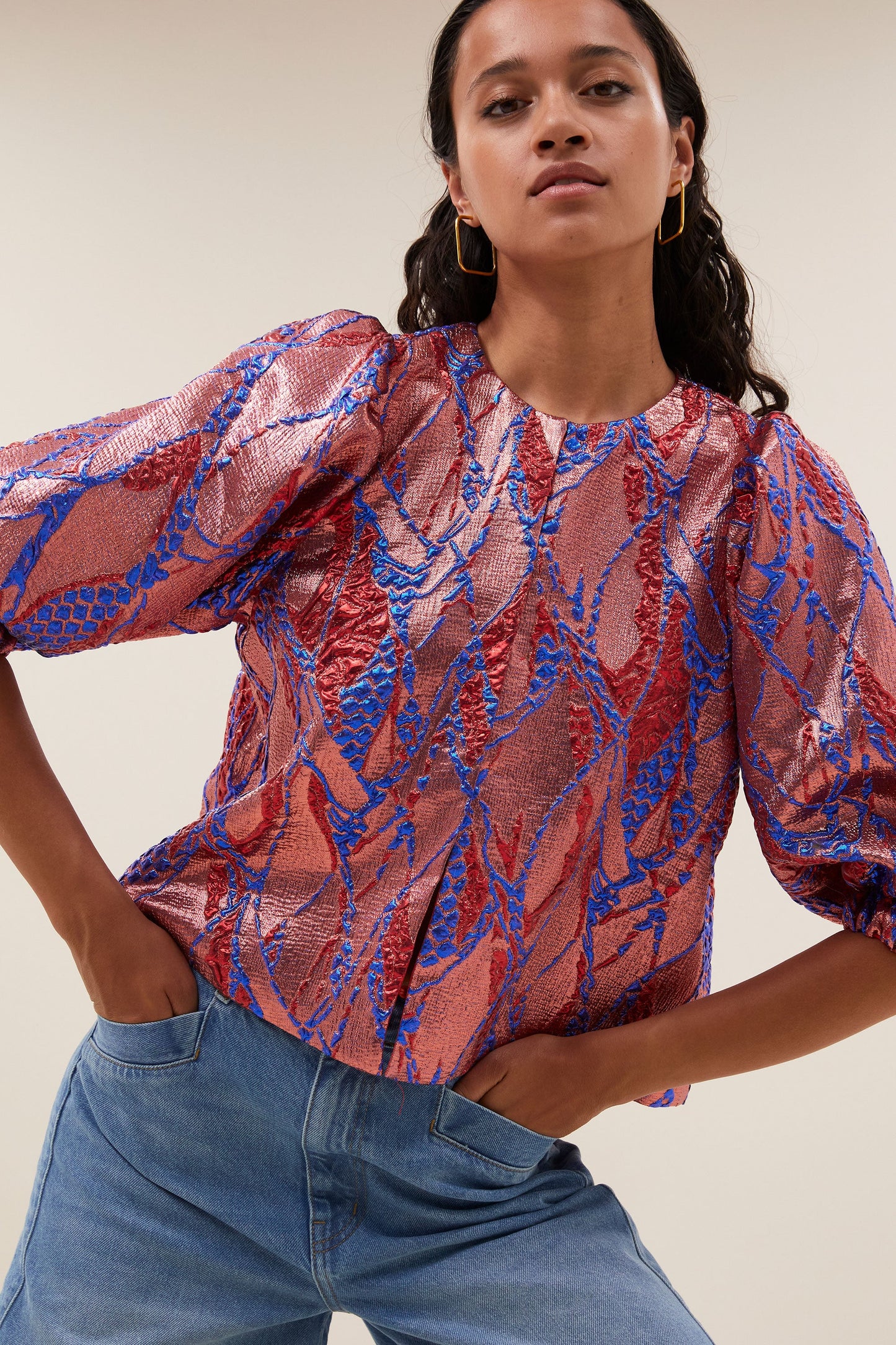 Blouse coral