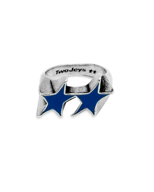 Bague Icon Blue Enameled