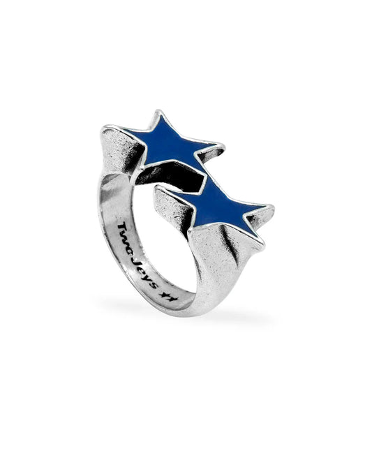 Bague Icon Blue Enameled